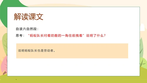 卡通风语文三年级《一块奶酪》课件PPT模板