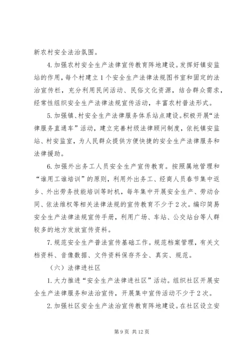 镇安全生产法律八进活动实施方案.docx