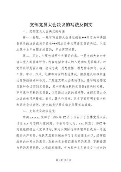 支部党员大会决议的写法及例文 (2).docx