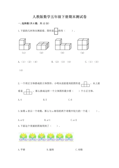 人教版数学五年级下册期末测试卷精选.docx