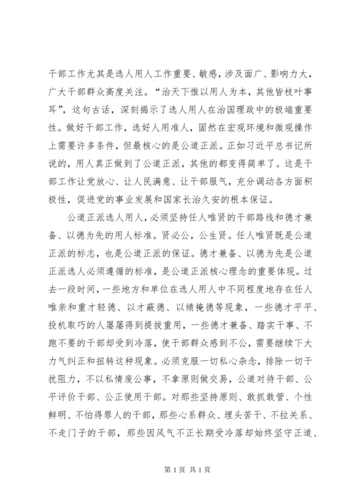 【学习十九大心得体会】坚持正确选人用人导向 (3).docx