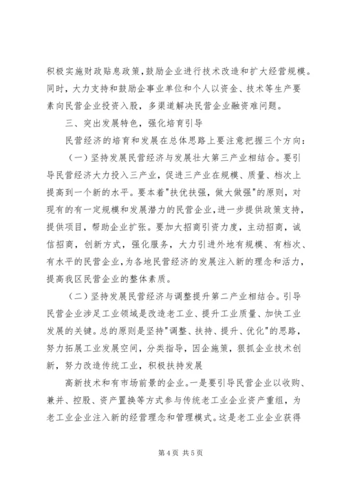 创新工作服务领域大力发展民营经济 (5).docx