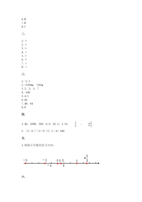小升初数学考前检测试题附参考答案（典型题）.docx