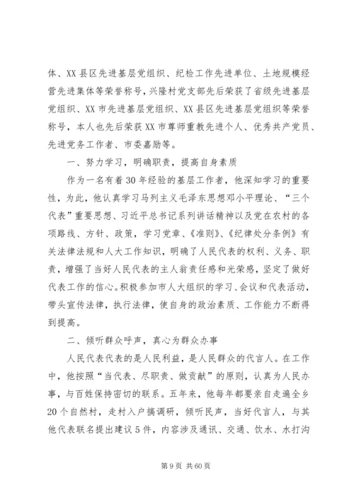 优秀人大代表个人事迹材料16篇.docx