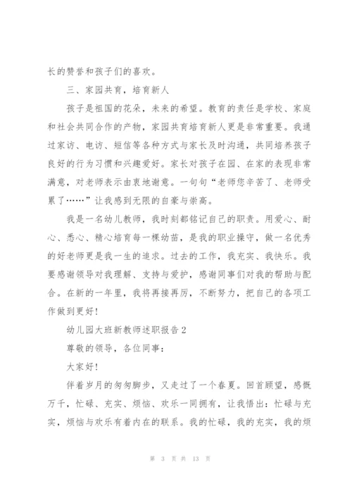 幼儿园大班新教师述职报告.docx