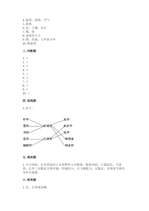 教科版科学三年级下册期末测试卷（名校卷）.docx