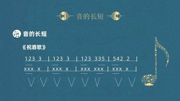 蓝色简约认识简谱说课课件PPT模板