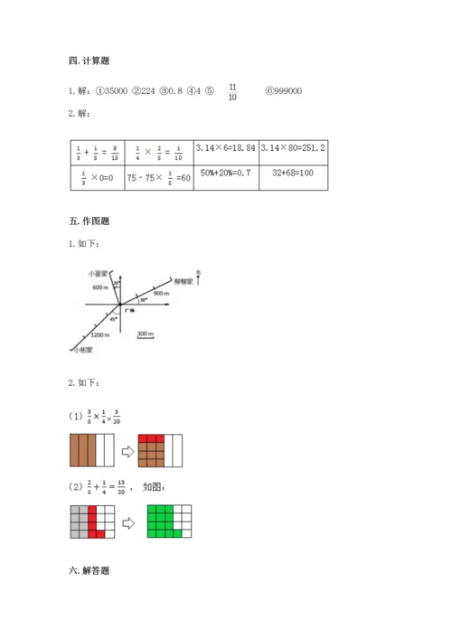 人教版六年级上册数学期中测试卷往年题考.docx