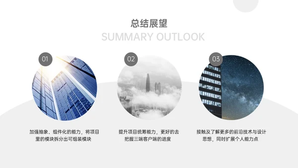 前端开发工程师年度职级晋升陈述通用PPT模板