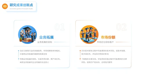 蓝色卡通风毕业论文答辩PPT模板