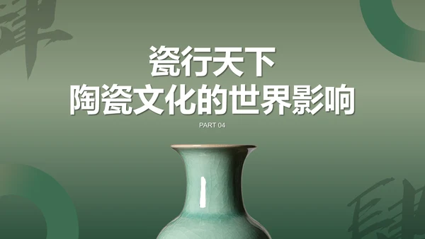 绿色国风中国陶瓷艺术赏析PPT模板