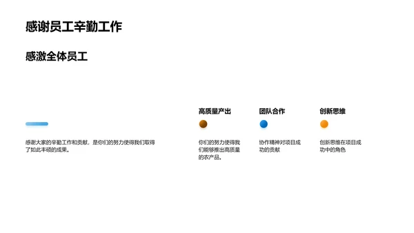 农业项目进展与展望