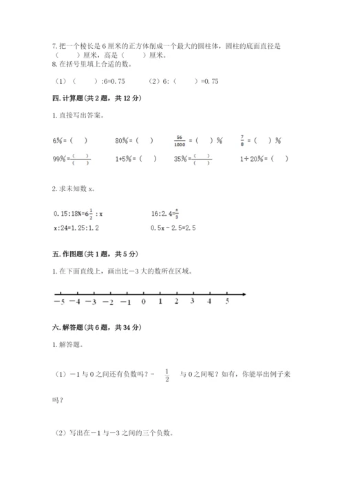 人教版六年级下册数学期末测试卷审定版.docx