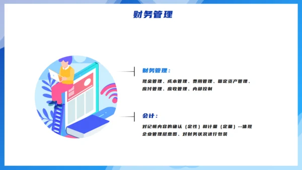 蓝色简约财务管理分析汇报报告通用PPT模板