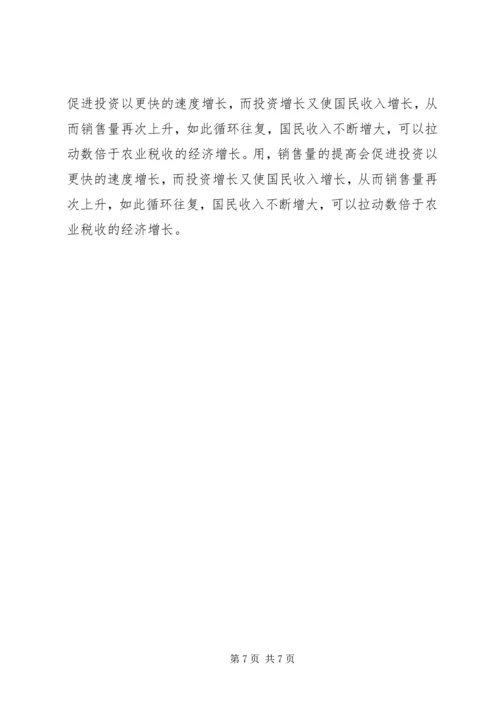 关于免征农业税的几点分析 (2).docx