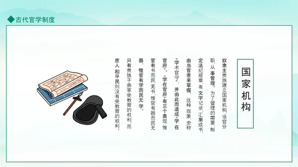 古代官学制度介绍动态PPT模板
