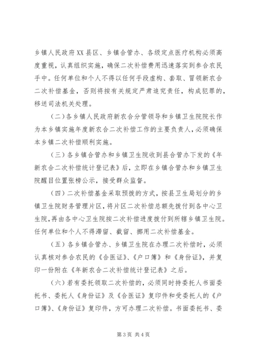 自治县新农合住院费补偿方案.docx