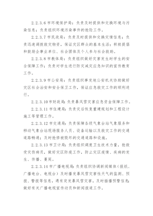 小区暴雪天气的应急预案范文.docx