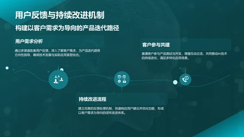 蓝色科技风通用行业AI发布会PPT模板