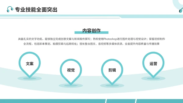 绿色简约风大学生简历PPT模板