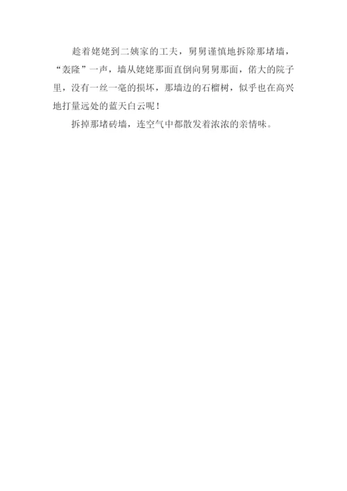 走过那堵墙作文.docx