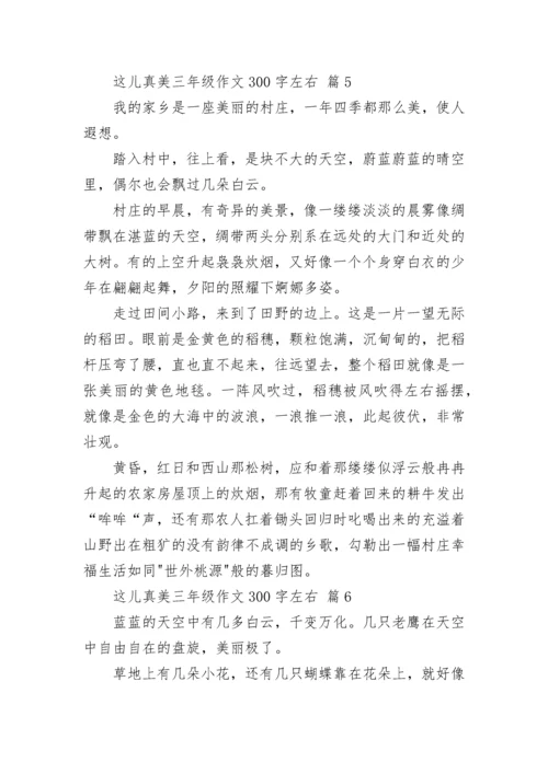 这儿真美三年级作文300字左右（精选13篇）.docx