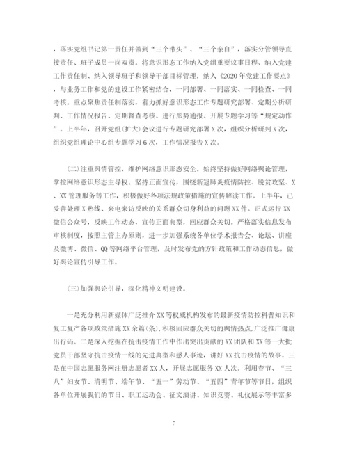 精编之经典范文年半年党建工作总结及下半年工作计划3篇.docx