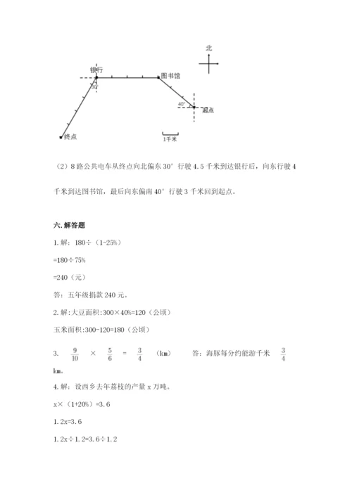 小学数学六年级上册期末测试卷带答案（研优卷）.docx