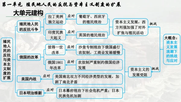 第一单元 殖民地人民的反抗与资本主义制度的扩展  单元复习课件