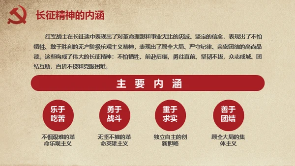 长征胜利精神缅怀革命先烈通用PPT模板