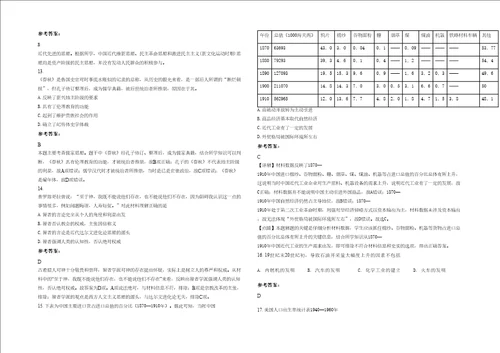 2020年上海嘉定区方泰中学高三历史下学期期末试卷含解析