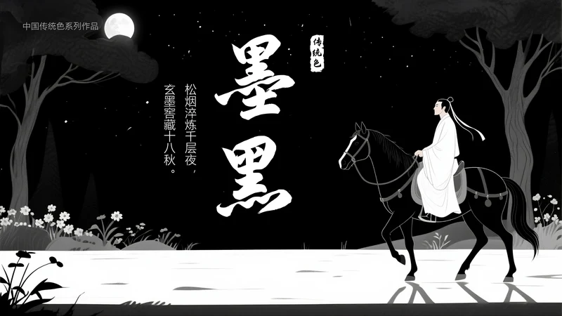 中国传统色之墨黑