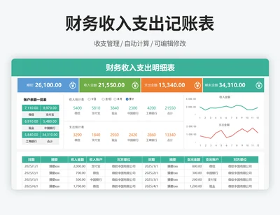 财务收入支出明细表