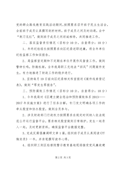 科级领导班子及党风廉政自查报告.docx