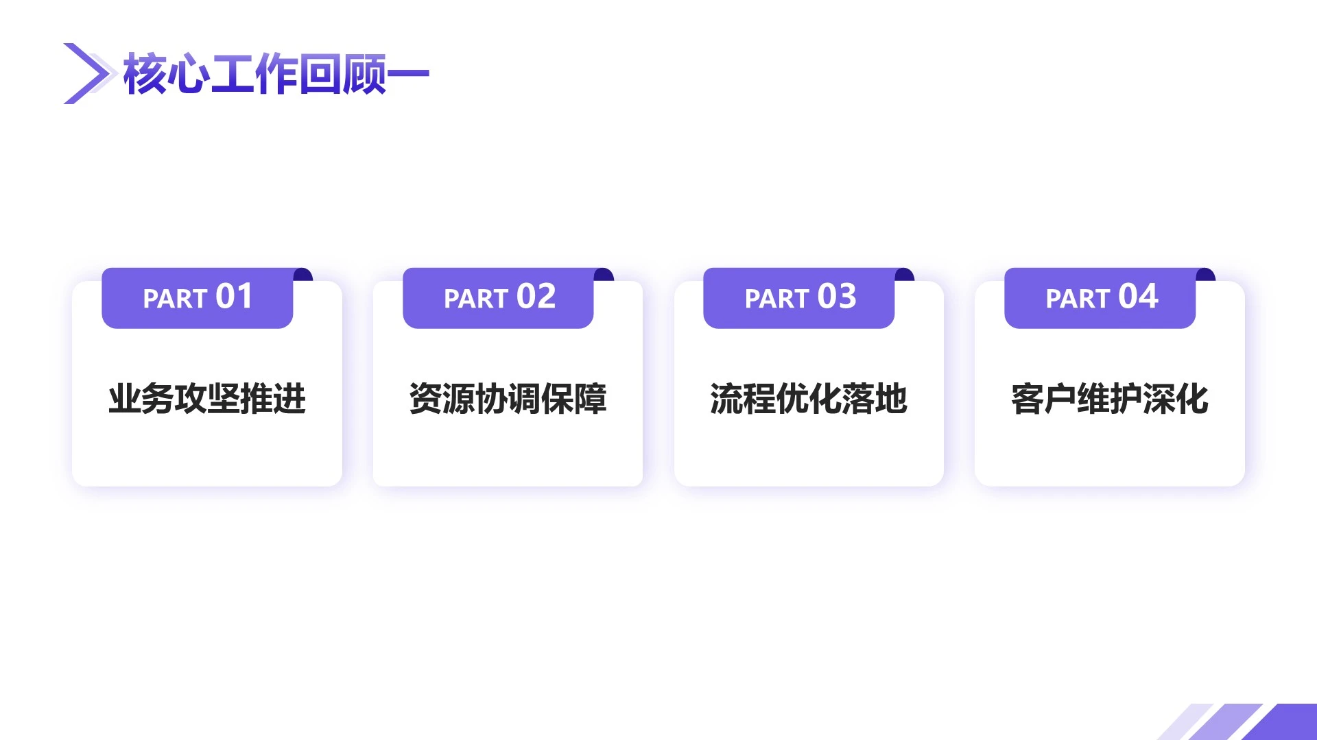 紫色商务风工作汇报通用PPT单页