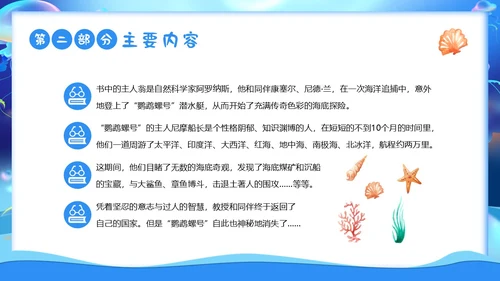 2023年海底两万里法国作家儒勒凡尔纳作品阅读读书分享PPT