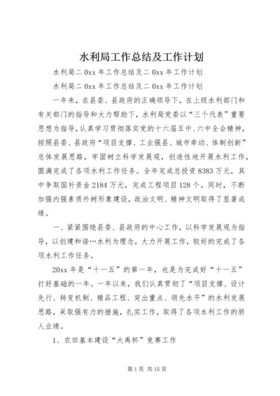 水利局工作总结及工作计划 (3).docx