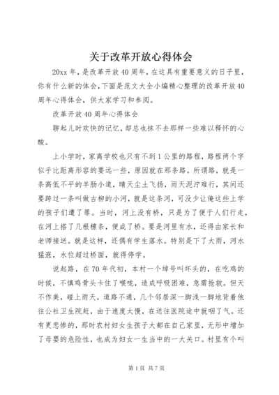 关于改革开放心得体会.docx