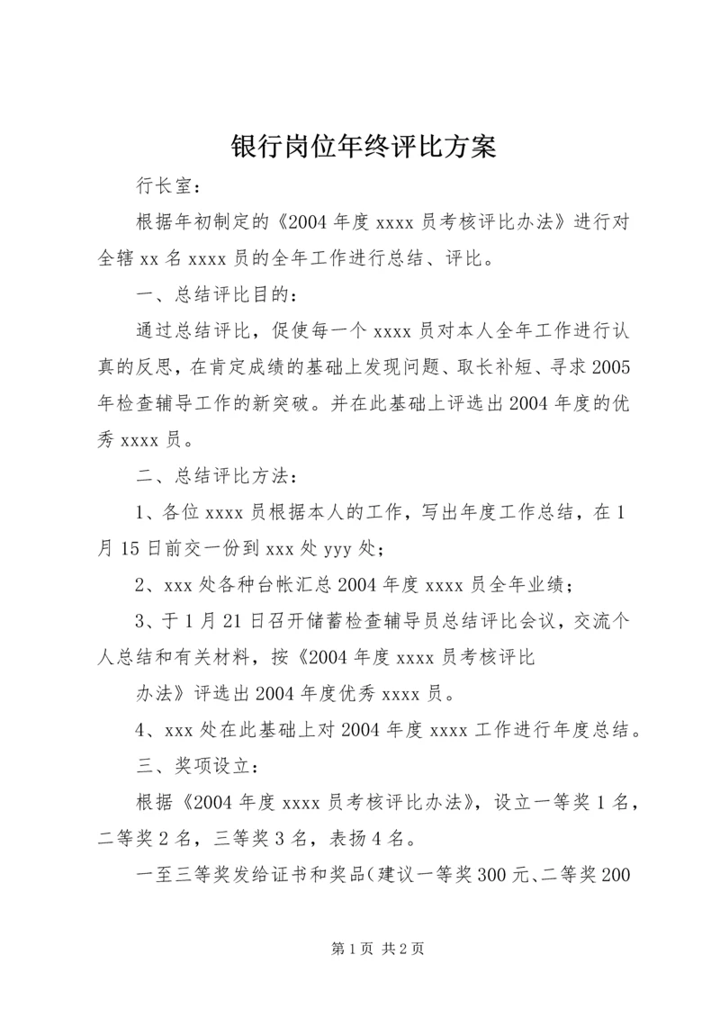 银行岗位年终评比方案 (5).docx