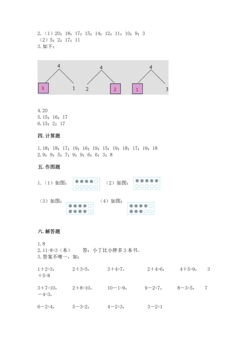 小学一年级上册数学期末测试卷精品（名校卷）.docx