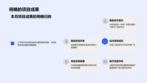 医疗项目月报告PPT模板