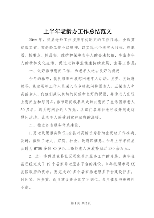 上半年老龄办工作总结范文.docx