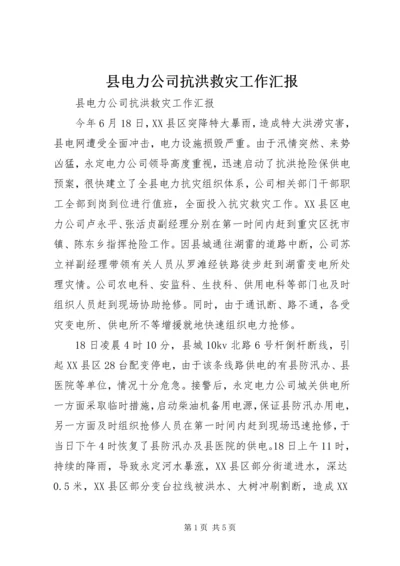 县电力公司抗洪救灾工作汇报 (2).docx