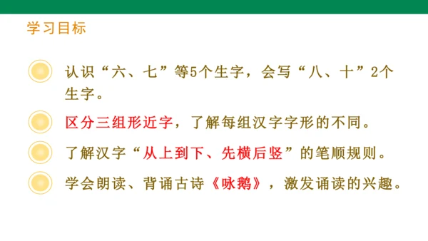 人教版语文一年级上册第一单元语文园地一   课件