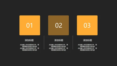深色黑黄商务工作总结汇报PPT模板