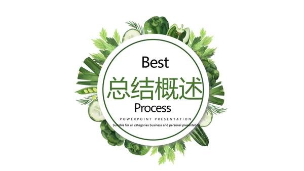 绿色清新美食餐饮动态PPT
