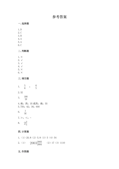 人教版六年级上册数学期中测试卷必考题.docx