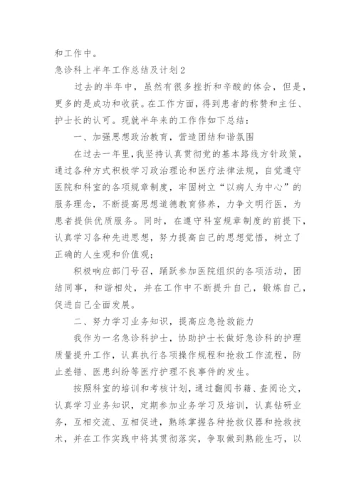 急诊科上半年工作总结及计划.docx