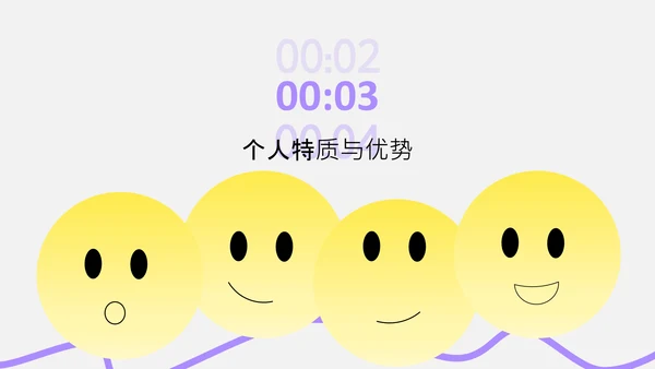 紫黄色简约风心理学个人介绍PPT模板