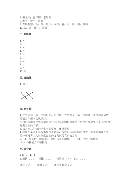 教科版小学科学二年级下册期末测试卷【考点梳理】.docx